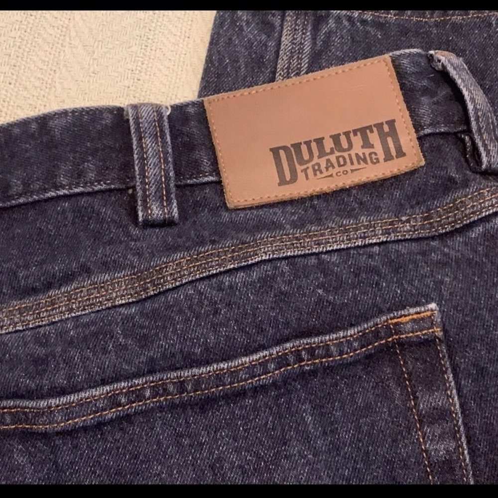 Duluth Trading Company Men's Dark Blue 100% Cotton Work Denim Jeans Size 40 X 30